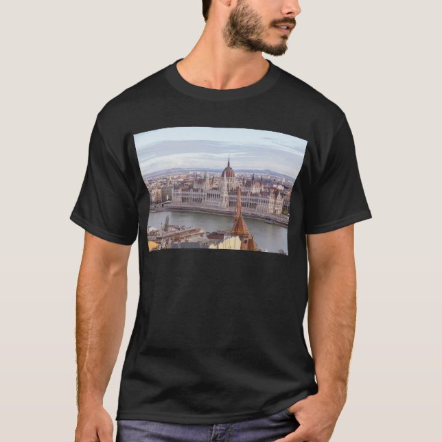 Budapest från det ungerska parlamentet per dag tröja (Framsida)