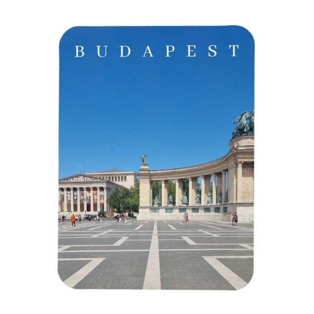 Budapest Heroes Square view-kylmagnet Magnet (Vertikal)