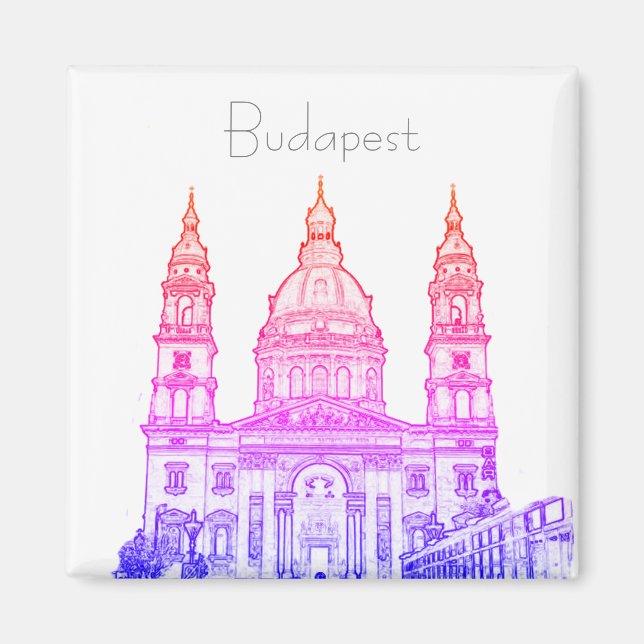 Budapest Hungary City Architecture Magnet (Framsidan)