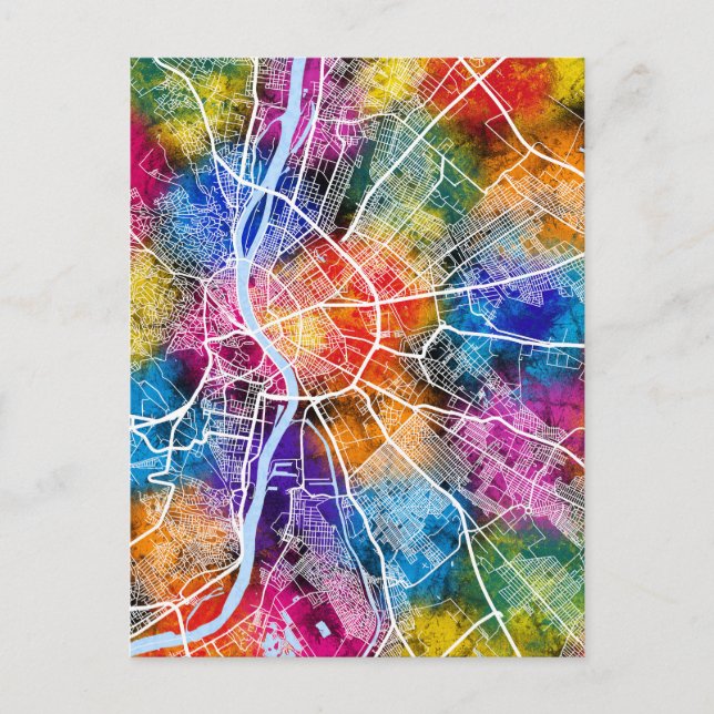 Budapest Hungary City Karta Vykort (Framsida)