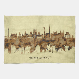 Budapest Hungary Cityscape Kökshandduk