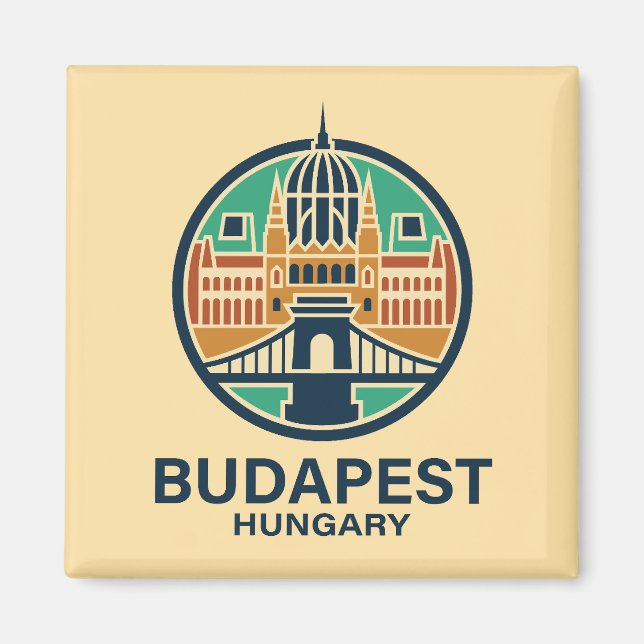 Budapest Hungary Europe Magnet (Framsidan)