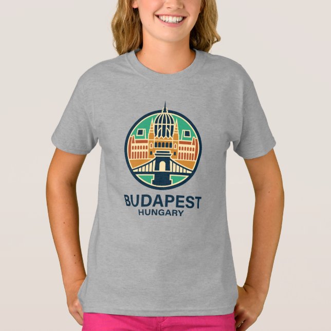 Budapest Hungary Europe T Shirt (Framsida)