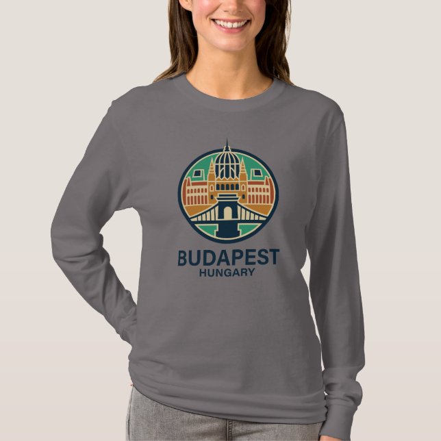 Budapest Hungary Europe T Shirt (Framsida)