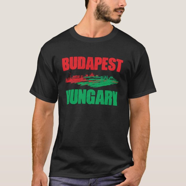 Budapest Hungary Europe Travel T Shirt (Framsida)