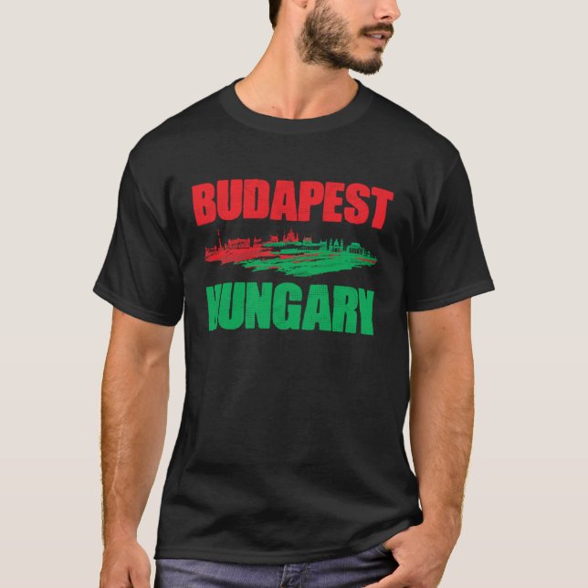 Budapest Hungary Europe Travel T Shirt (Framsida)