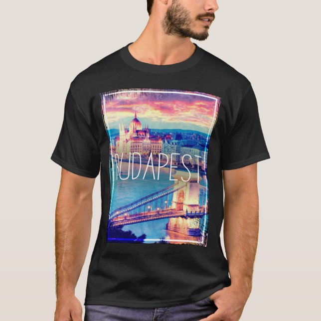 Budapest, Hungary, Magyar, Budapest shirt T (Framsida)