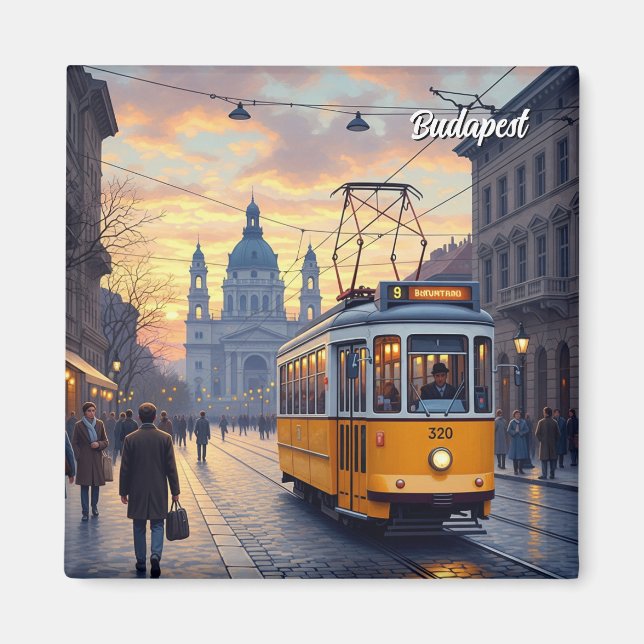 Budapest Hungary Parliament Building Travel Magnet (Framsidan)