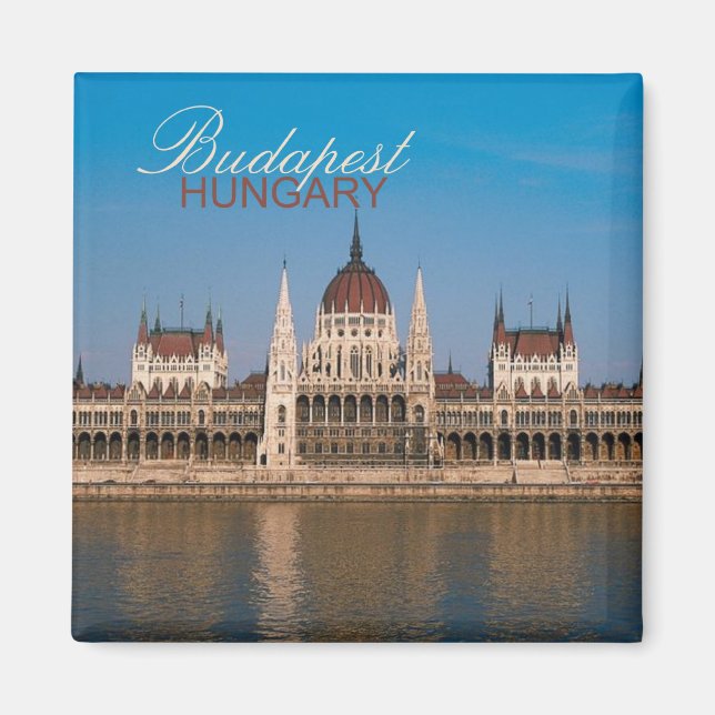 Budapest Hungary Photo Souvenir Fridge Magnets Magnet (Framsidan)