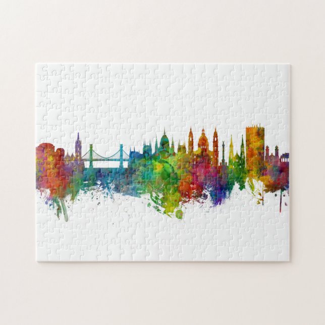 Budapest Hungary Skyline Pussel (Horisontell)