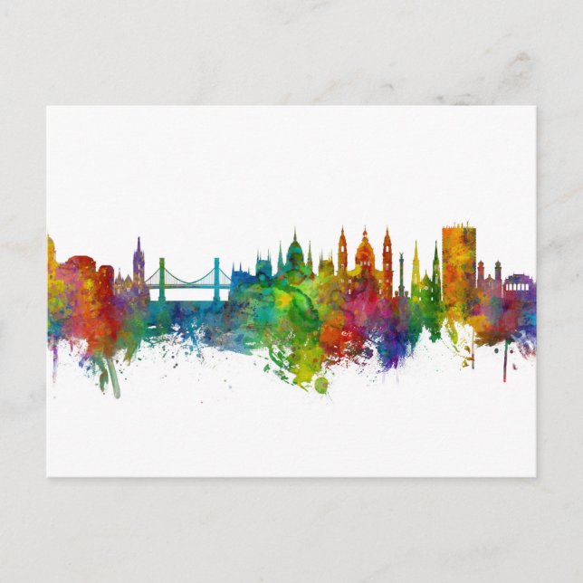 Budapest Hungary Skyline Vykort (Framsida)
