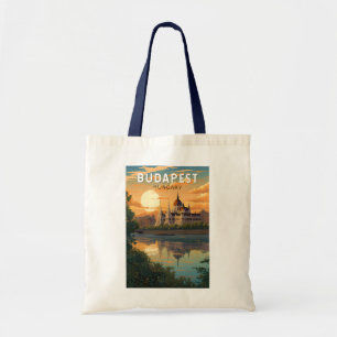Budapest Hungary Travel Art Vintage Tygkasse