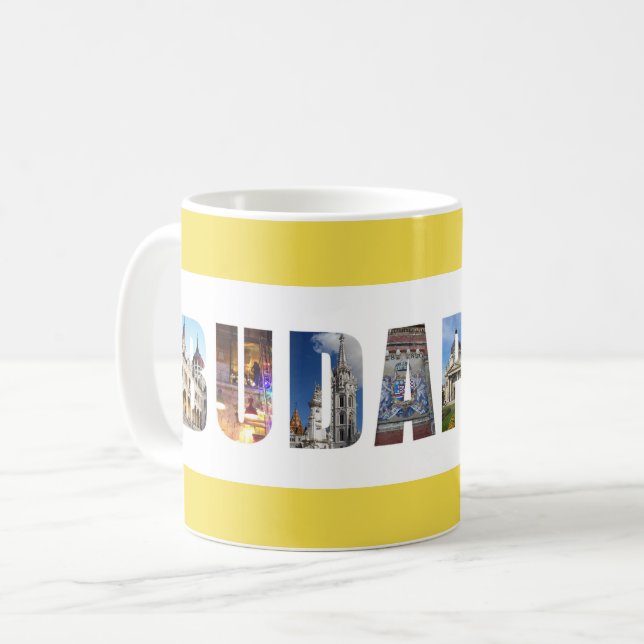 Budapest Hungary Travel Photo Kaffemugg (Framsida vänster)