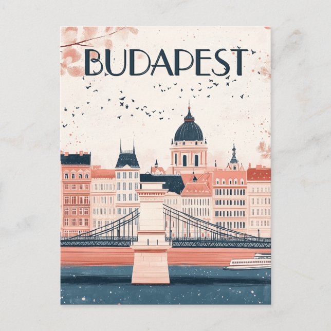 Budapest Hungary Travel Vykort (Framsida)