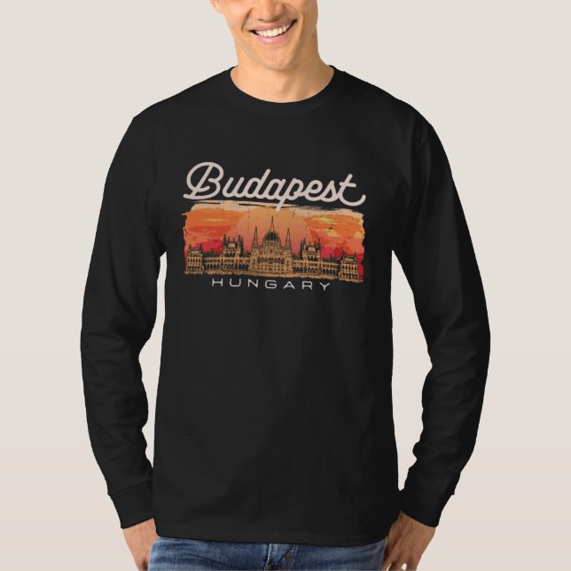 Budapest Hungary Vacationer Historian Traveler T Shirt (Framsida)