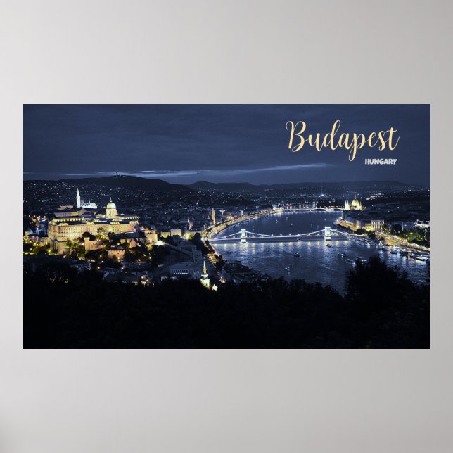 Budapest Hungary Wall Poster Souvenir (Framsidan)