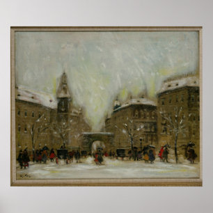 Budapest i Snö Poster