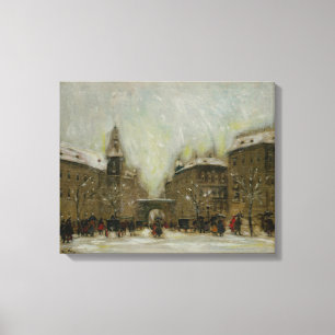 Budapest i snön canvastryck