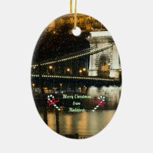 Budapest jul julgransprydnad keramik