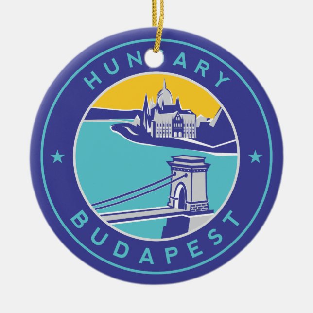 Budapest Julgransprydnad Keramik (Framsidan)