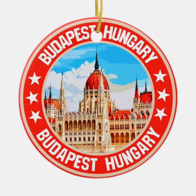 Budapest Julgransprydnad Keramik (Framsidan)