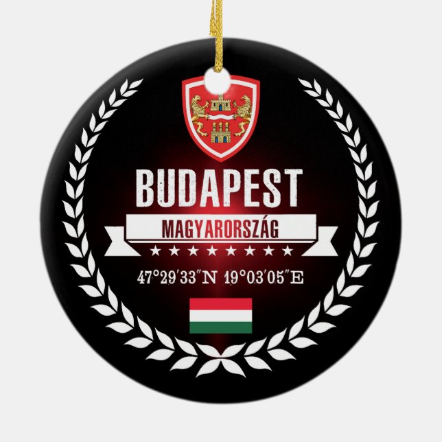 Budapest Julgransprydnad Keramik (Baksidan)