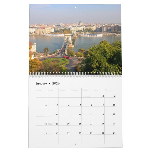 Budapest kalender för Ungern 2013 (Jan 2026)