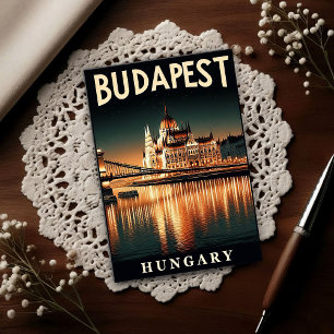 Budapest nattetid – En vintage resa Vykort