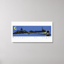 Budapest nattetid, Ungern, magyar Canvastryck