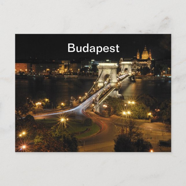 Budapest nightscape vykort (Framsida)