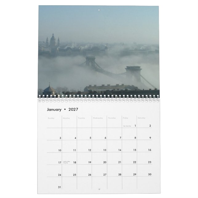 Budapest och Danuben - 2013 Kalender (Jan 2027)