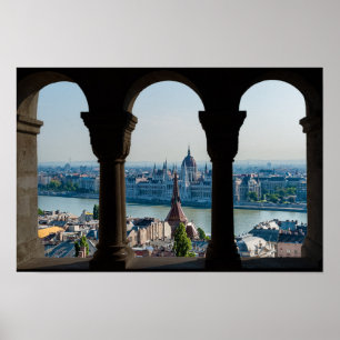 Budapest och ungerska parlamentet poster