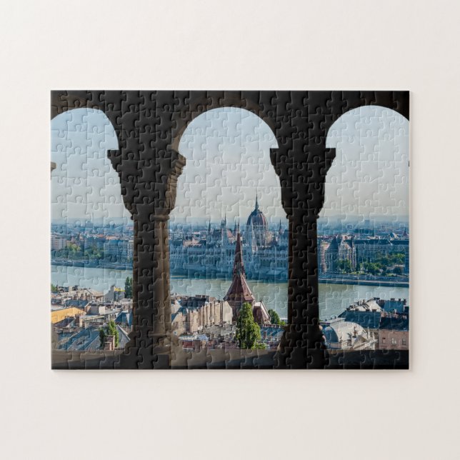 Budapest och ungerska parlamentet pussel (Horisontell)