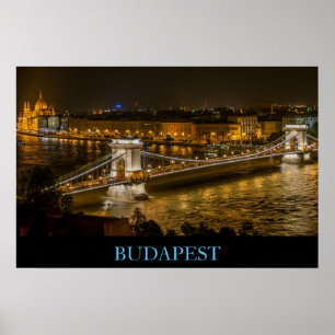 Budapest överbryggar i Ungern Poster