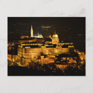 Budapest på natten vykort
