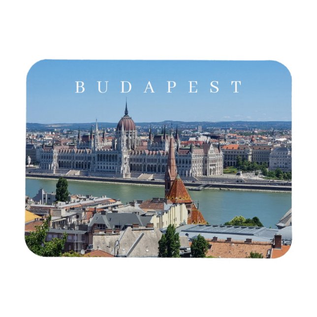 Budapest panoramasmagnet för visning av kylskåp magnet (Horisontell)