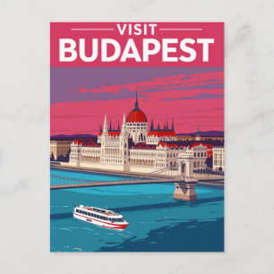 Budapest Parlament Retro Resa Vykort