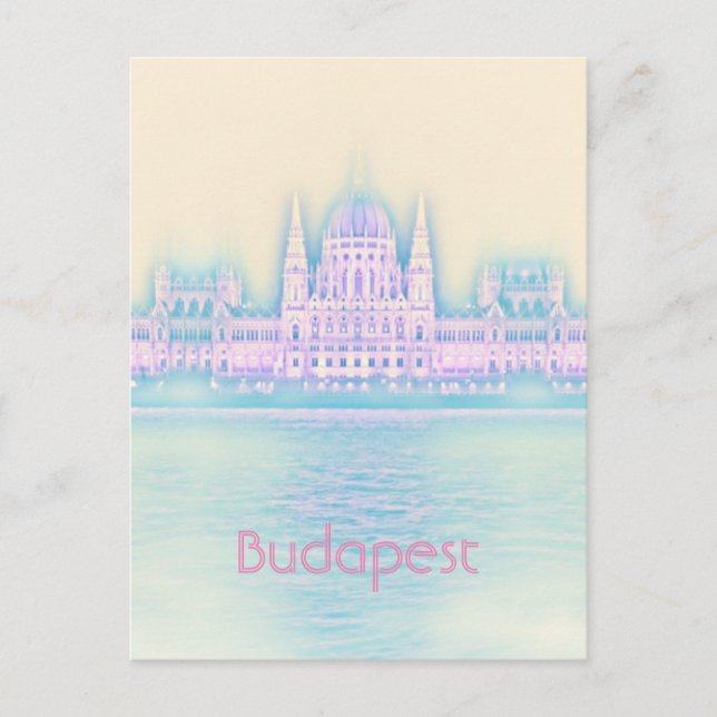Budapest-parlamentet Bygger Ungern Vykort (Framsida)