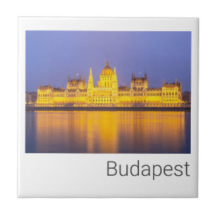 Budapest-parlamentet Panorama Ungern Helgdag Kakelplatta