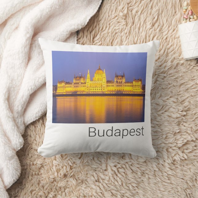 Budapest-parlamentet Panorama Ungern Helgdag Kudde (Filt)