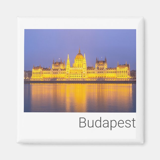 Budapest-parlamentet Panorama Ungern Helgdag Magnet (Framsidan)
