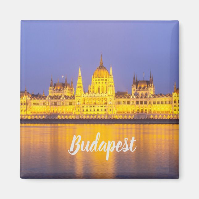 Budapest-parlamentet Panorama Ungern Helgdag Magnet (Framsidan)
