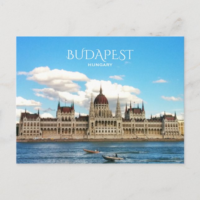 Budapest, parlamentet vykort (Framsida)