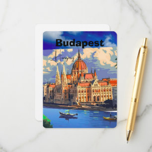 Budapest Resa vykort Konst, Ungern Resa vykort