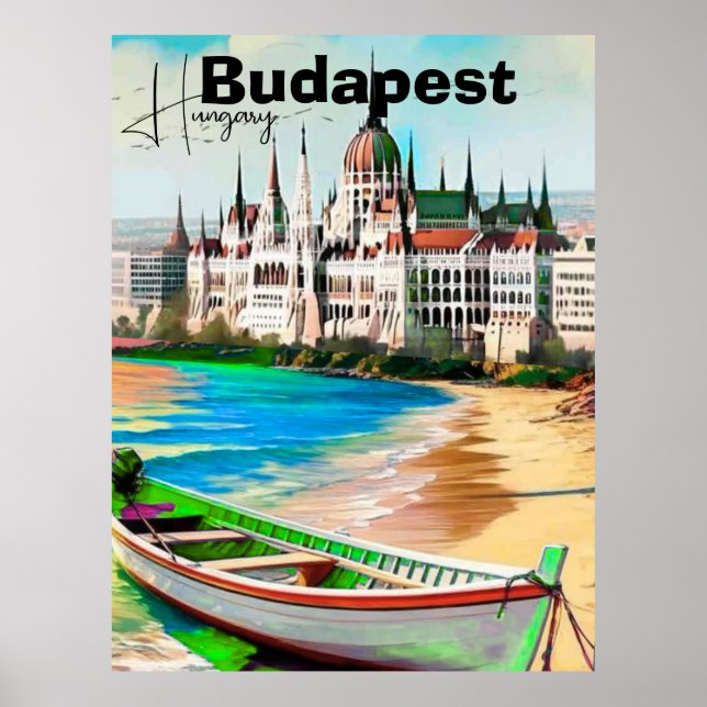 Budapest Resebrevkortskonst, Ungern Resebrevkort Poster (Framsidan)