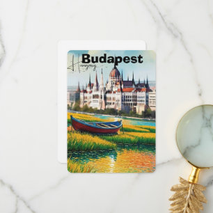 Budapest Resor Postkort Konst, Ungern Resor Postko Tack Kort