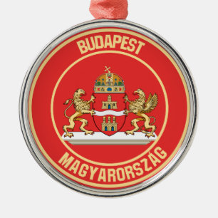 Budapest Rundemblem Julgransprydnad Metall