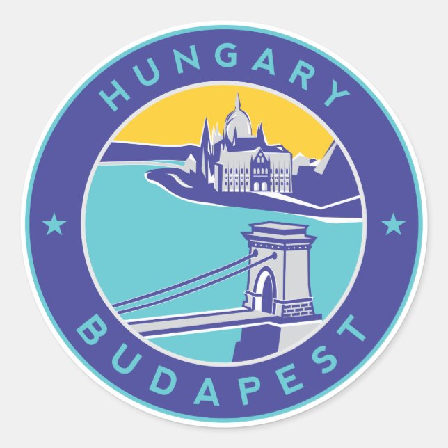 Budapest Runt Klistermärke (Framsida)