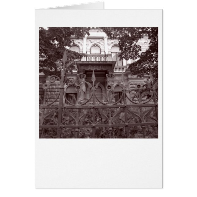 Budapest sidogata hälsningskort (Framsidan)