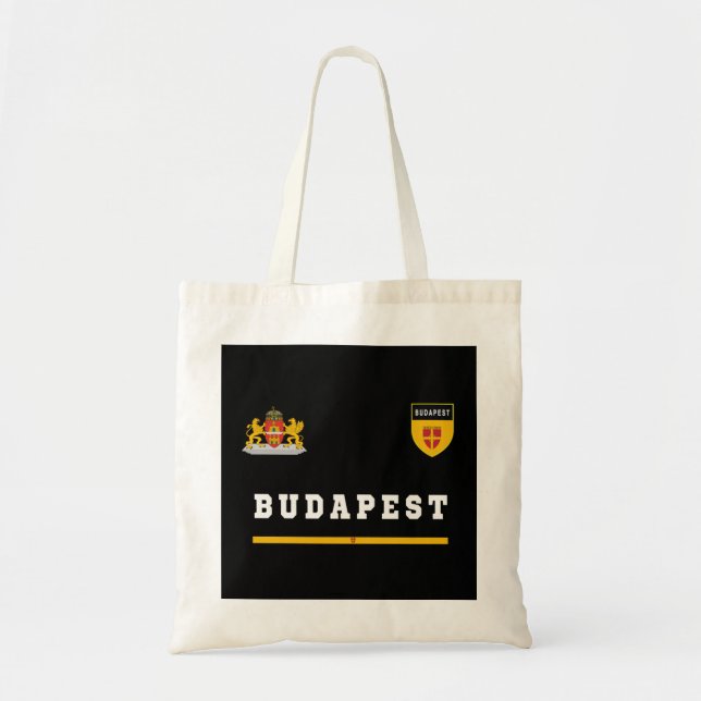 Budapest SportOcer Jersey Flagga Football Hungary Tygkasse (Framsidan)